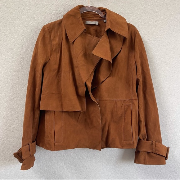 Vince Jackets & Blazers - Vince Women's Suede Draped Jacket Open Front Size Small